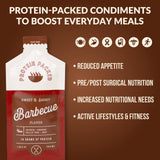 Protein Basics Protein-Packed Condiment Packets, Sweet & Smoky Barbecue Flavor, 16g Protein per Serving, Enhances Meals & Supports Nutrition