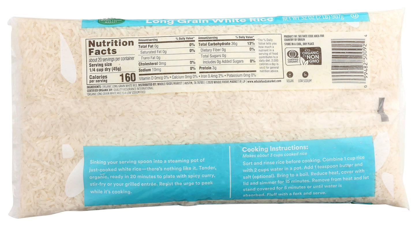 365 by Whole Foods Market, Organic Long Grain White Rice, 32 Ounce