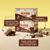 ChocZero Hi-Jinx Milk Chocolate Wafer Bars - Gluten Free, No Sugar Added, Keto Candy Bar with Vanilla Crème, 22 Individually Wrapped Minis, 8.15 oz