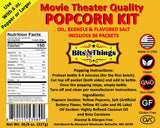 Home Theater All in One Popcorn Kit For 6 oz. Popper | Portion Packets with Kernels, Oil and Flavored Salt | By Bits N Things | Pack of 36