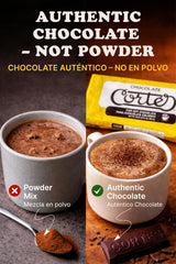 Chocolate Cortés Sweet Chocolate for Hot Chocolate (4 Pack, 7 oz Each) - Puerto Rican & Dominican Bean-to-Bar Chocolate, Authentic Caribbean Drinking