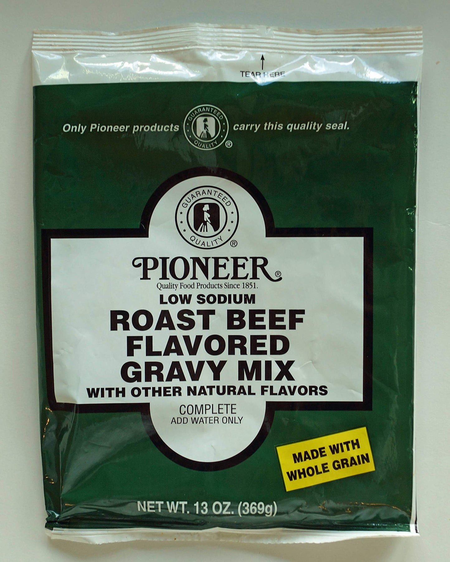 Pioneer Low Sodium Roast Beef Flavored Gravy Mix, 13 Ounce -- 6 per case.