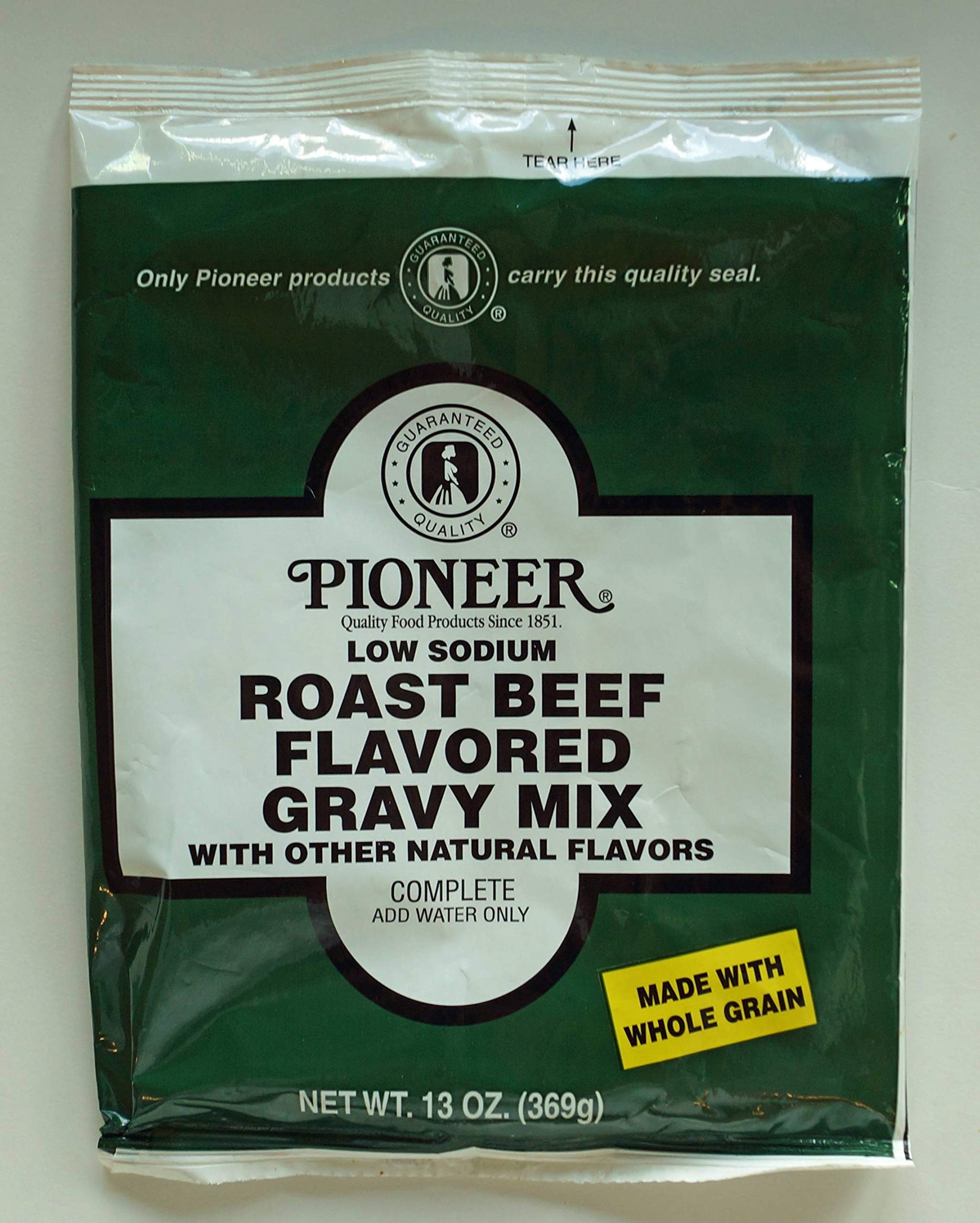 Pioneer Low Sodium Roast Beef Flavored Gravy Mix, 13 Ounce -- 6 per case.
