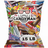 Candyman 15-Pound Bulk Chocolate Candy Variety Pack, Individually Wrapped