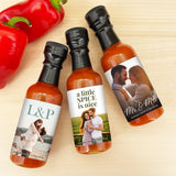 Hot Sauce Wedding Favors, Hot Sauce Labels, Hot Sauce Favor, Custom Hot Sauce, Custom Hot Sauce Bottle - 1.7oz (Set of 12)