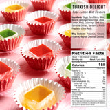 HazerBaba Assorted Turkish Delight Candy, Rose, Lemon, Mint 16oz(Pack of 1)