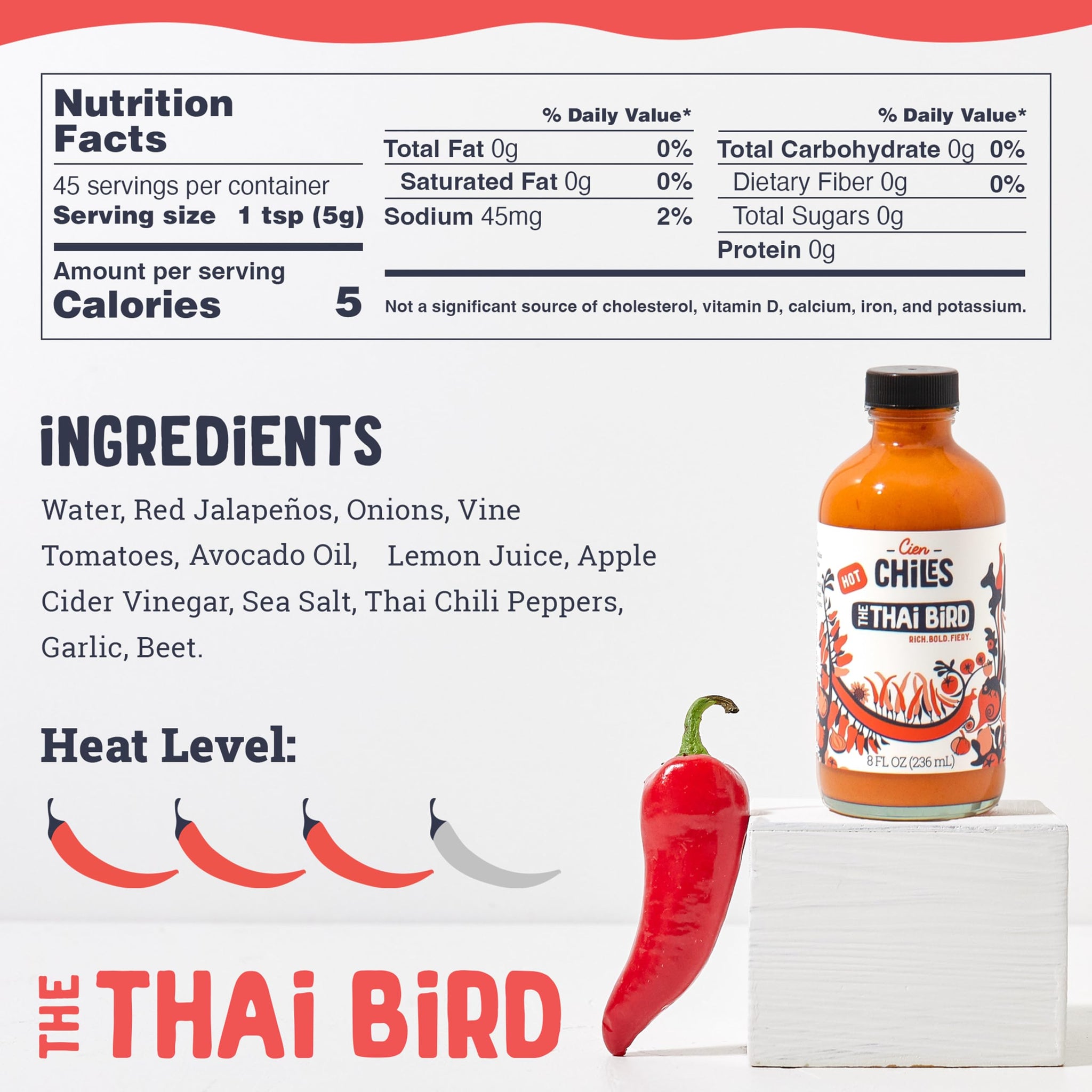 Cien Chiles Hot Sauce Variety Pack (3-Pack) | Habanero, Jalapeño & Thai Bird | All Natural, Zero Sugar, Non-GMO, Gluten-Free, Vegan, Keto | Gift Set |