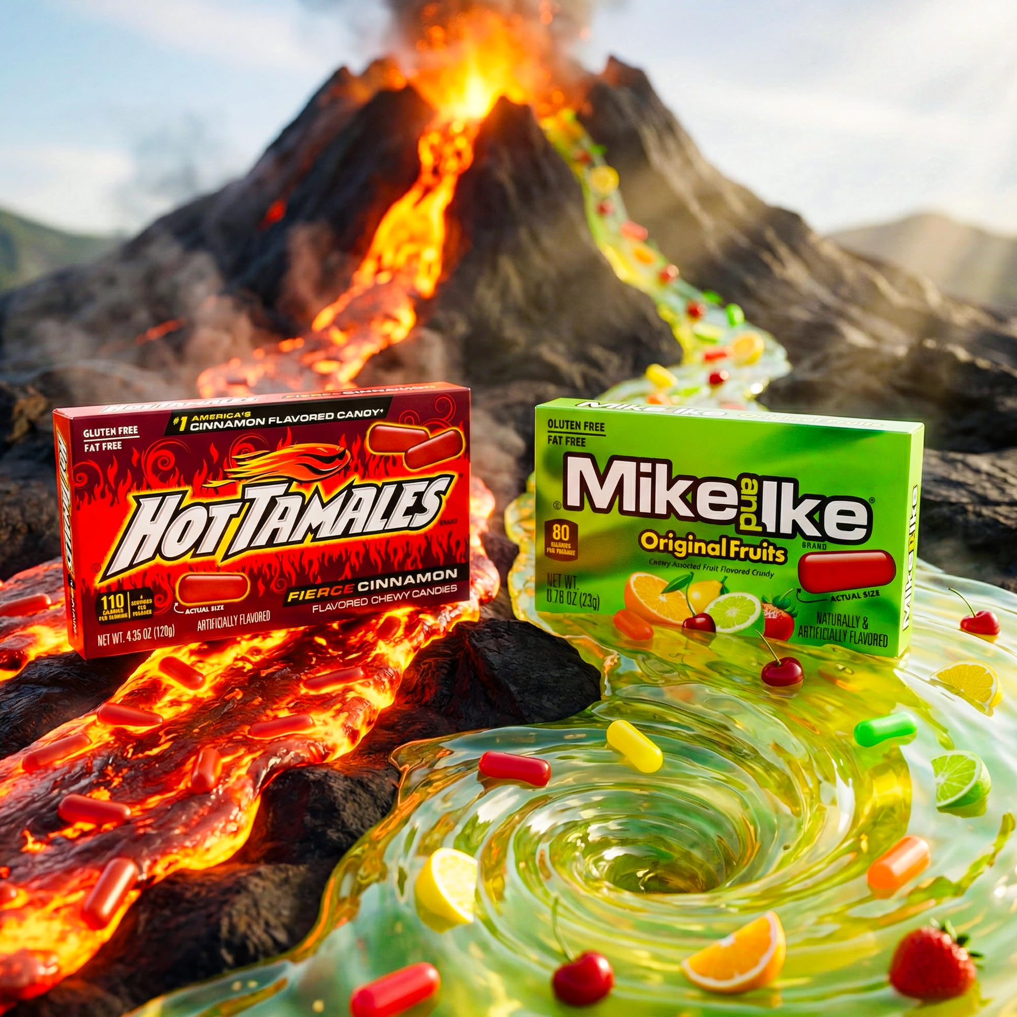 BP BUNDLE Sweet Heat Balance - 6x Original Fruits, 6x Hot Tamales | Fruity & Spicy Candy Combo | Individually Wrapped Chewy Snack Mix for Gifting