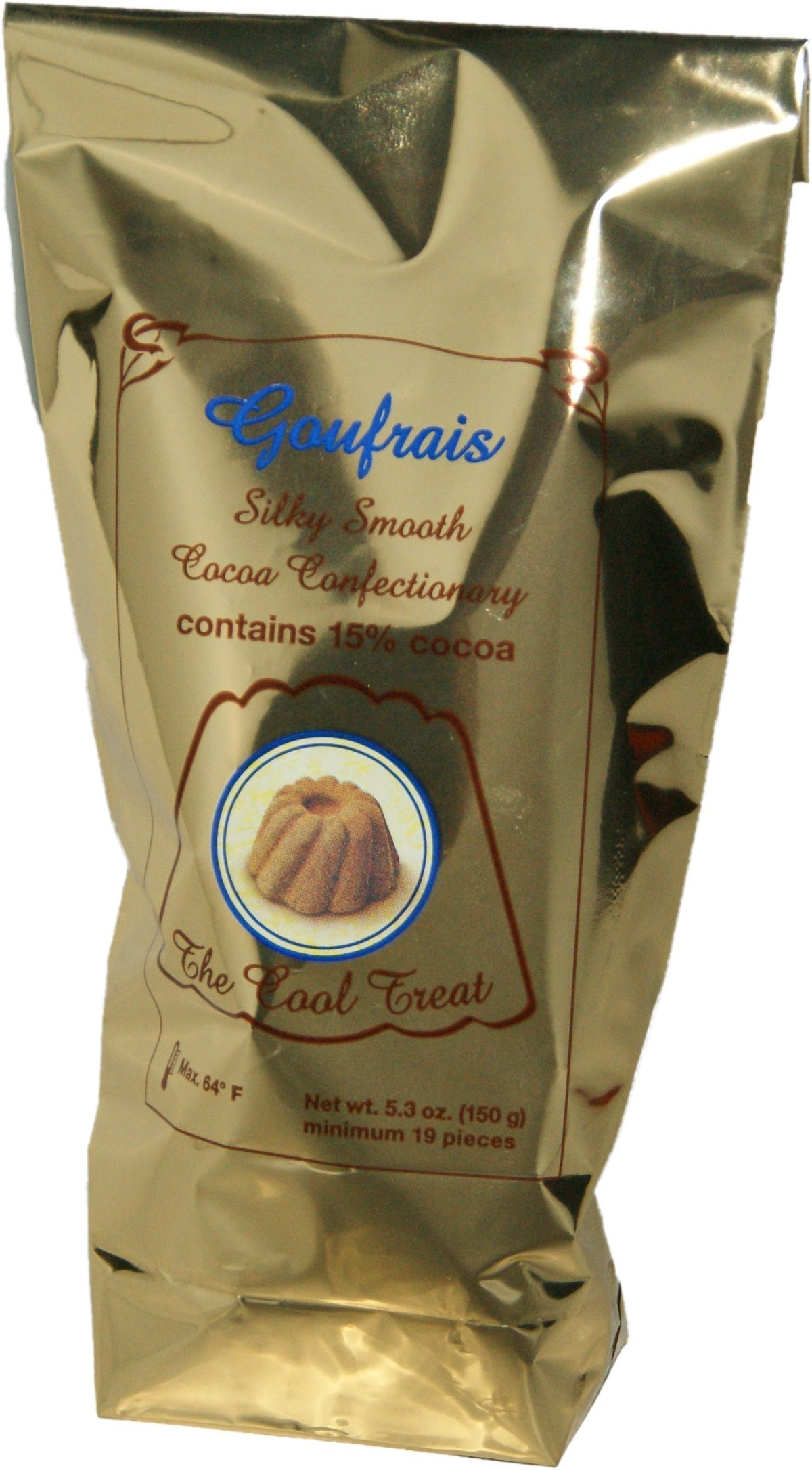 Goufrais - Case of 25 Golden Cocoa Bars, 12 Ounce