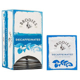 Brodies Tea, Decaffeinated Black Tea Imported from Scotland, Box of 20 Tag and Envelope Bags (Pack of 1)