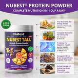 NuBest Tall Protein Powder for Kids & Teens - Whey Protein Powder - Chocolate Protein Powder Shake with Probiotics, Omega 3-6-9, Vitamin D3 + K2
