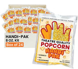 Handi-Pak Gourmet Popcorn Kit, 24 Pre-Portioned Packs for 8 oz Poppers, Popcorn Machine, Movie Theater Style, Butter Coconut Oil, Packet with Kernels
