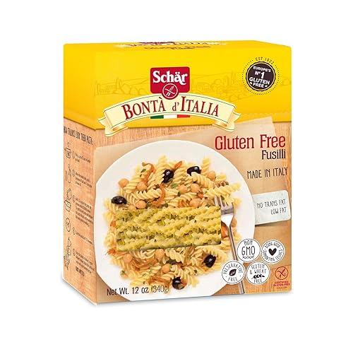 Schar - Pasta Fusilli- Certified Gluten Free - No GMO's, Wheat or Preservatives - (12 oz) 5 Pack