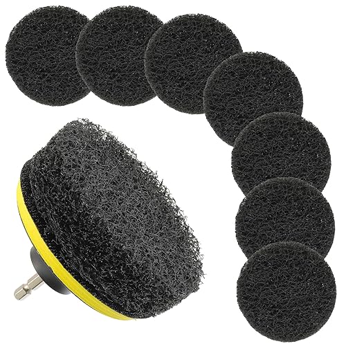 EPLZON 4 Inch Drill Brush Scrub Pads Cleaning Kit, 5X Faster Cleaning, Reusable Double Sided Scrub Pad for Bathroom Shower Tub Tile Grout Kitchen