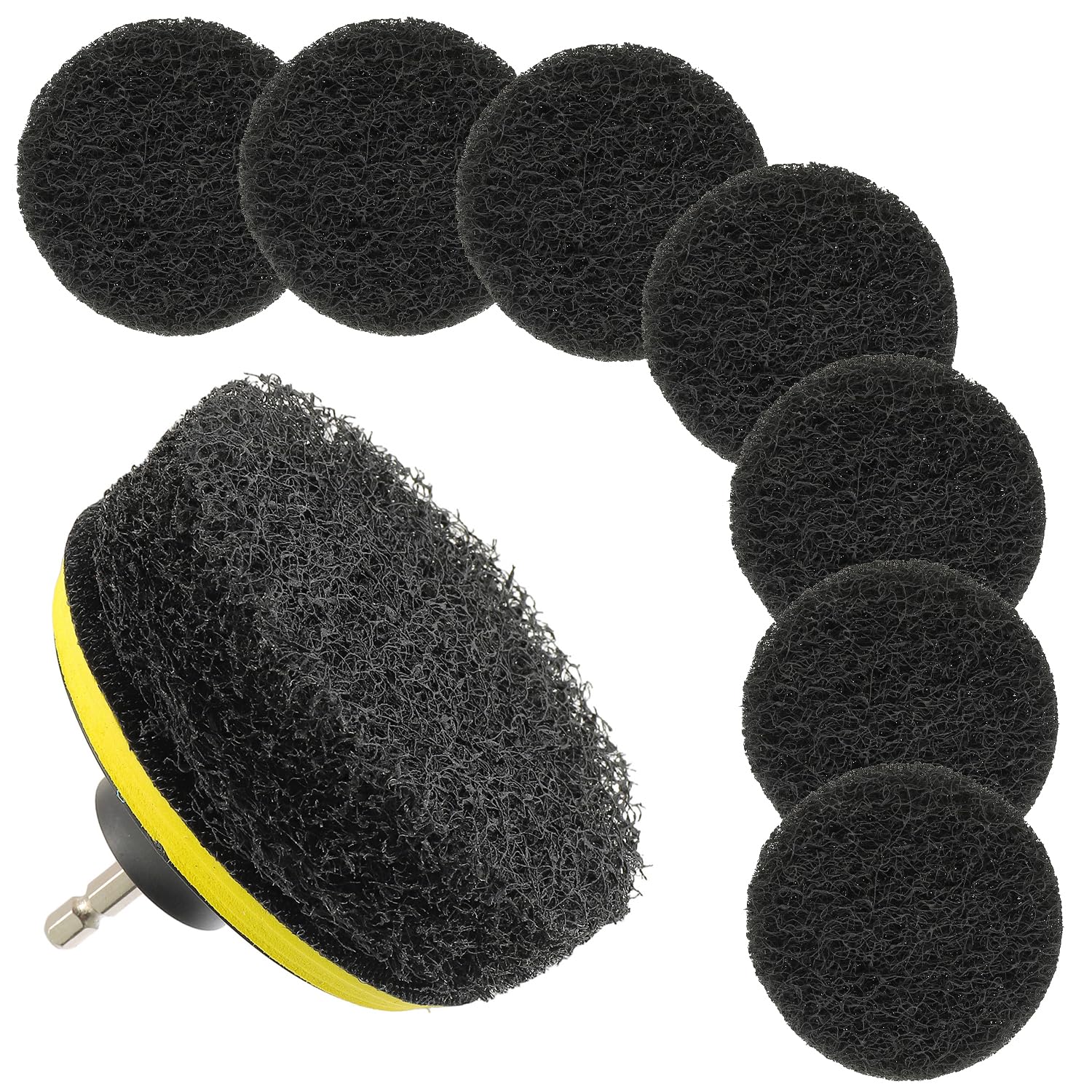 EPLZON 4 Inch Drill Brush Scrub Pads Cleaning Kit, 5X Faster Cleaning, Reusable Double Sided Scrub Pad for Bathroom Shower Tub Tile Grout Kitchen