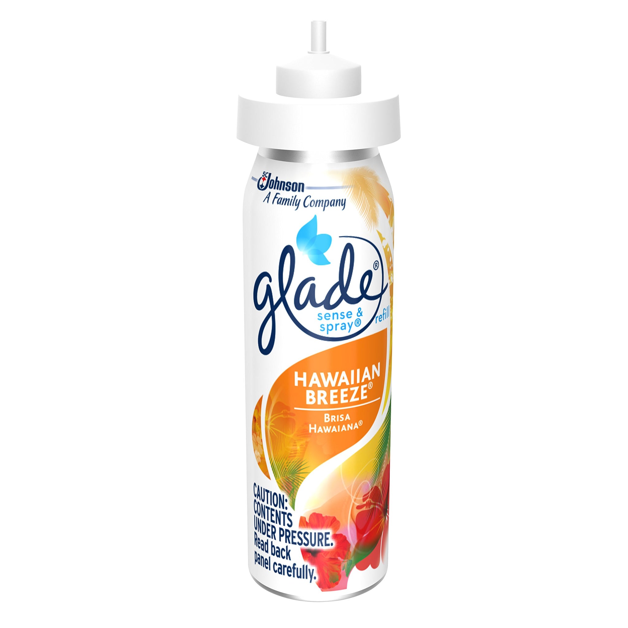 Glade Sense & Spray Automatic Air Freshener Refill, Hawaiian Breeze (Pack of One 0.86 Oz) or (Pack of Two 0.43Oz)