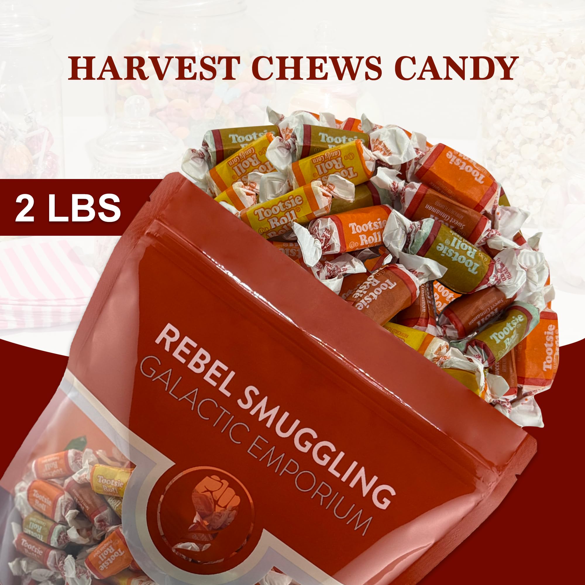 Harvest Chews Midgees Bulk 2LB Bag of Chewy Halloween Candy by Rebel Smuggling Galactic Emporium