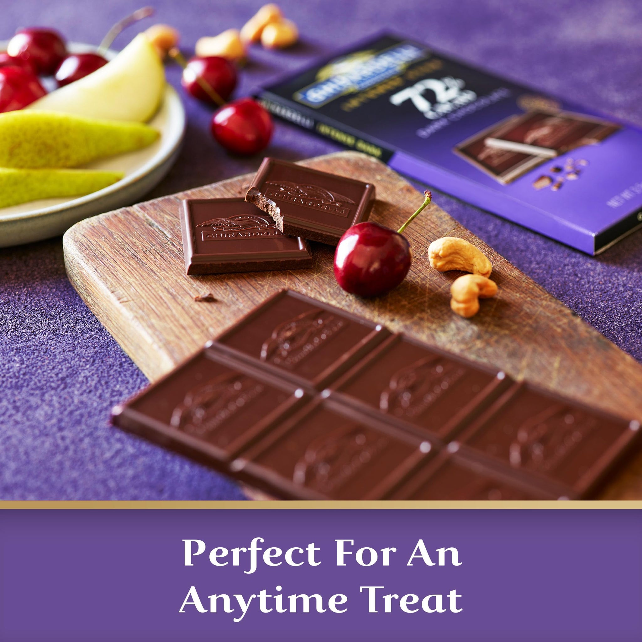 GHIRARDELLI Intense Dark Chocolate Bar, 72% Cacao, 3.5 Oz Bar