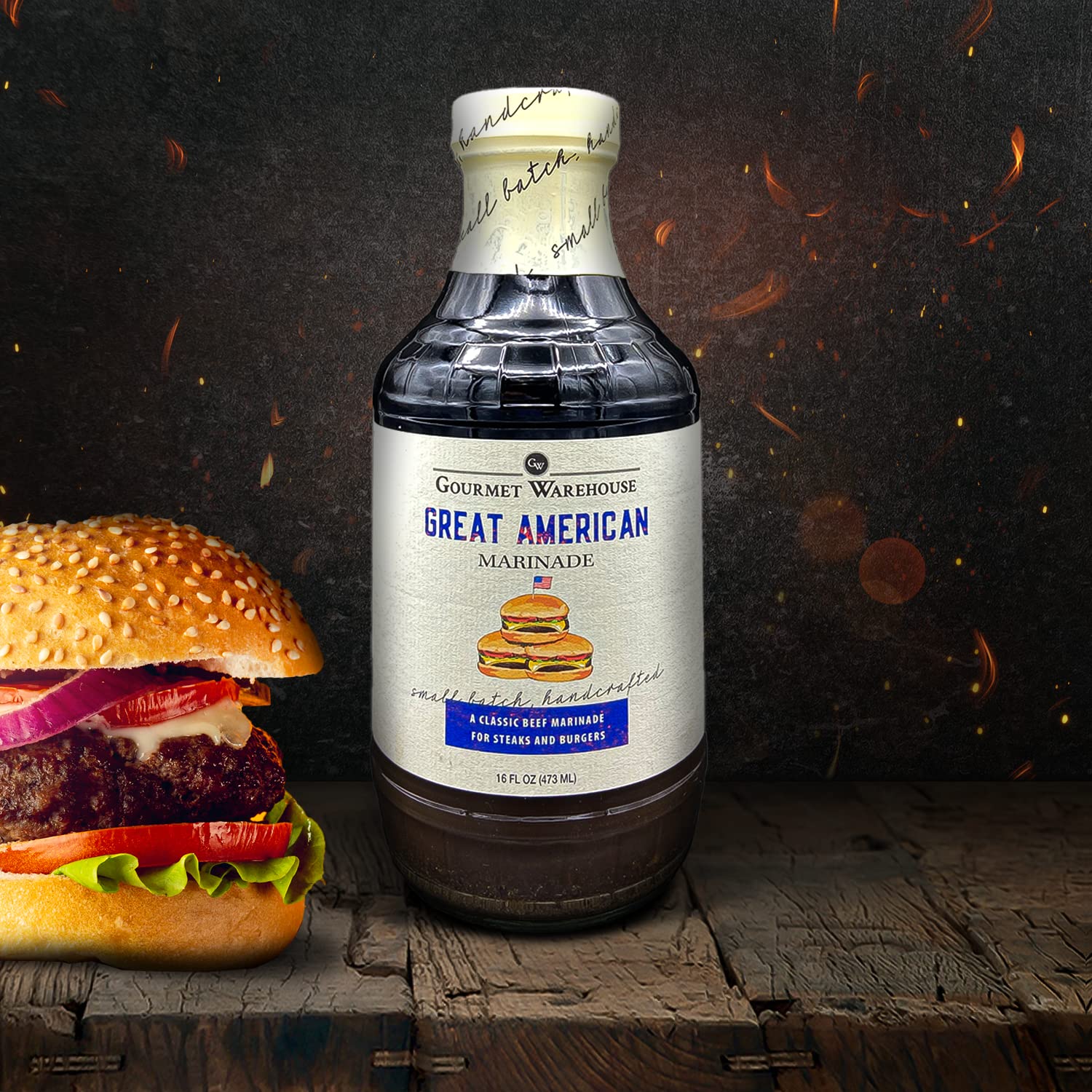 Gourmet Warehouse Small Batch Great American Marinade Made With Natural Ingredients No HFCS 16 Oz (Pack of 1)