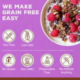 Paleonola Chocolate Fix Grain Free Granola, 10 Oz Resealable Bag (Pack of 3) - Grainless Paleo Granola Blended w/Dried Cranberries & Coconut, Organic
