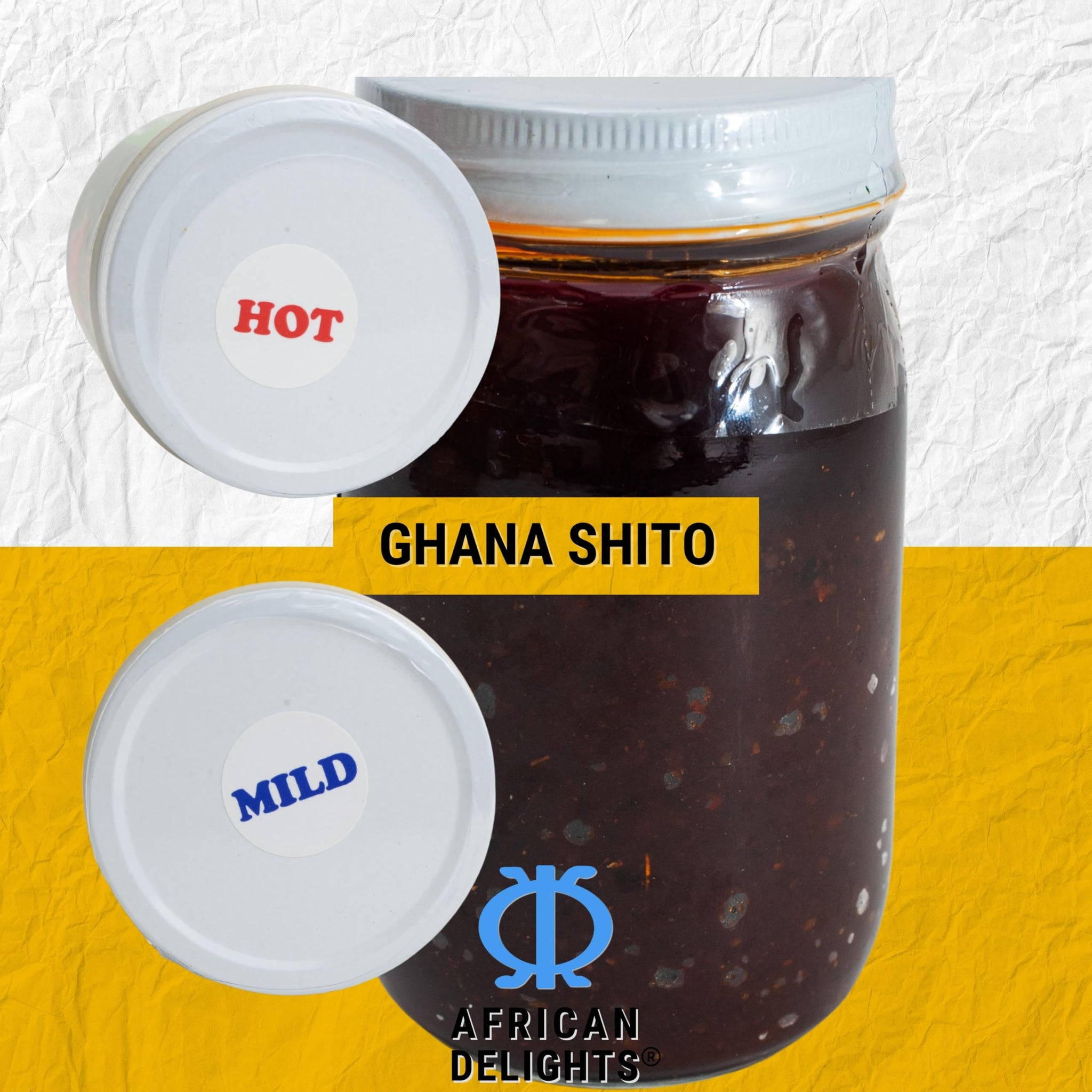 African Delights Special Shito Sauce, Spicy Shrimp and Fish Pepper Sauce, Traditional Ghanaian Condiment, Made in USA, Ideal for Rice and Beans