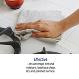 Udderly Clean Ultra-Cut Absorbent Microfiber Towels, Silver-Embedded, Lint & Scratch-Free, for Home, Lab, & Dairy Industry Use, 12x12 Inches 25-Pack