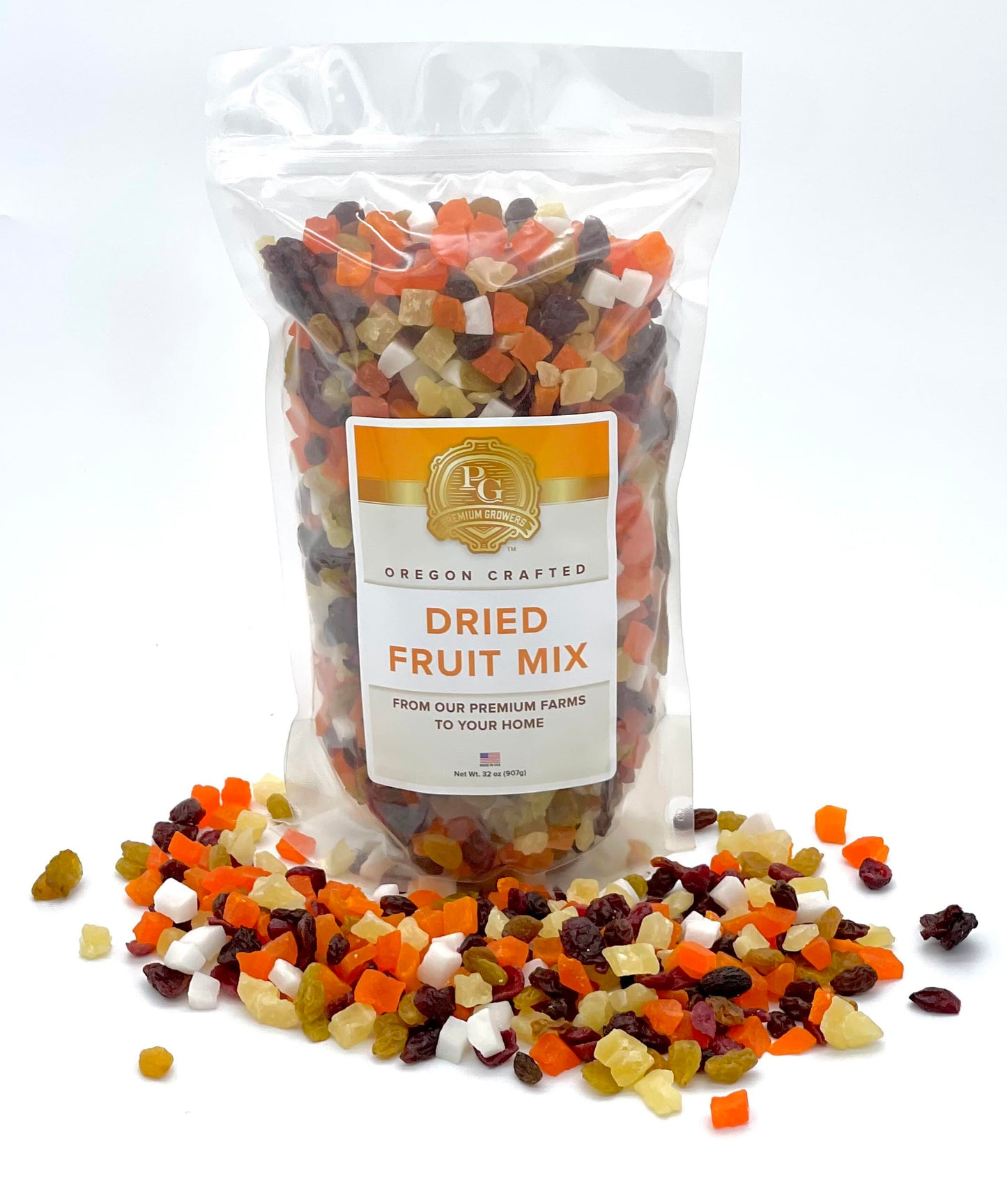 Oregon Premium Growers Healthy Choice Dried Fruit Snacks, 32oz - Natural Trail Mix with Cranberries, Mango, Coconut, Raisins, Oregon Crafted