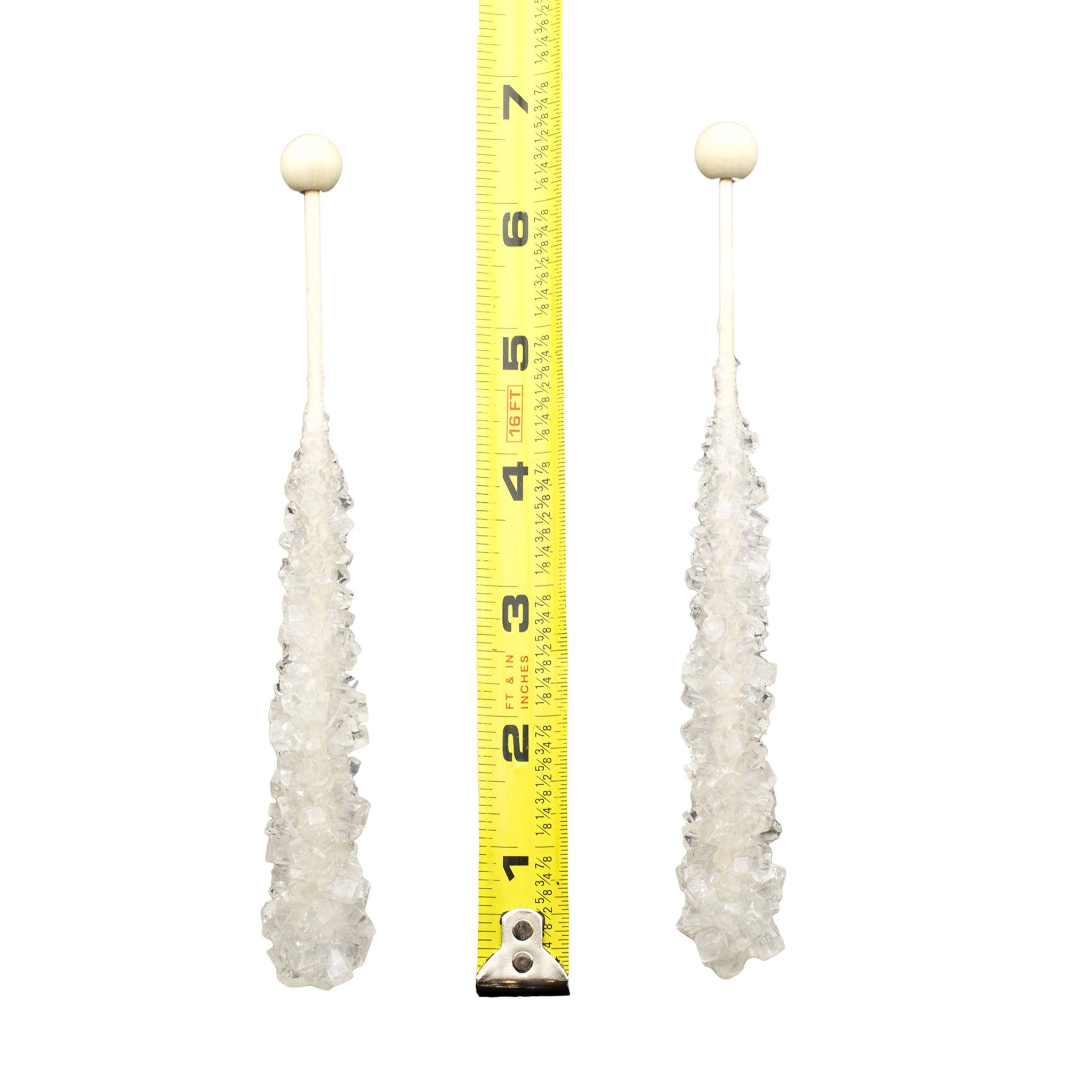 Boone's Mill | Rock Crystal Candy Sticks | Clear/White Original | 36 Sticks