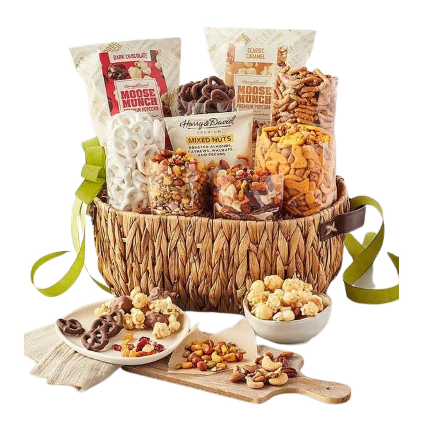 Harry & David Snack Lovers Gift Basket, Sweet And Salty Treats, Includes Popcorn, Snack Mix, Mixed Nuts, Pretzels, Gourmet Snack Gift Basket, All