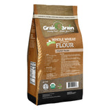 Grain Brain Organic Whole Wheat All purpose flour, No Bleaching, No Potassium Bromate (80 Ounces)