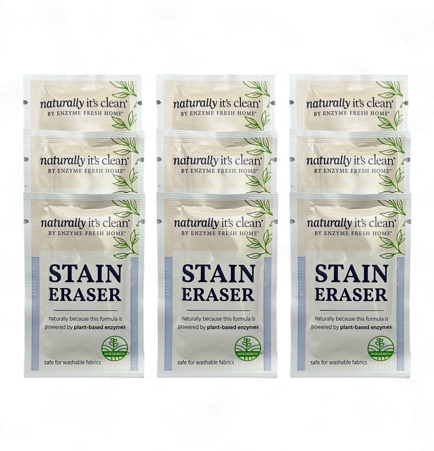 Naturally It's Clean Stain Eraser, Natural Enzymes Based/Biodegradable Instant Stain Removal, Spot Wipe Removes Wine, Coffee, Soda, Spills, Odor on