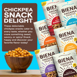 BIENA Chickpea Snacks - Crunchy Roasted Chickpeas - High Fiber Vegan Protein Snack for Adults & Kids - 6-Pack, 5 oz Bags - BBQ, Habanero, Honey