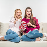 Movie Night Popcorn Gift Basket with White Cheddar - Perfect for a Cozy and Fun Evening at Home or the Theater with Family and Friends