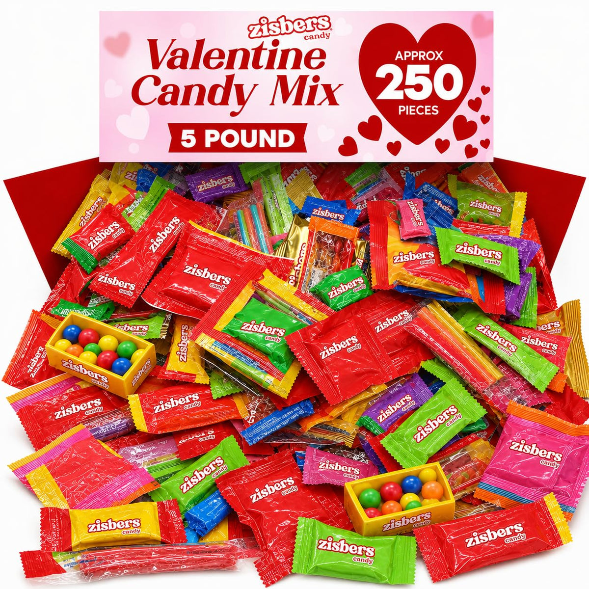 Bulk Christmas Candy Variety Pack 5 Pound - Individually Wrapped Assorted Candies for Stocking Stuffers, Holiday Parties, Pinata Fillers, Classroom