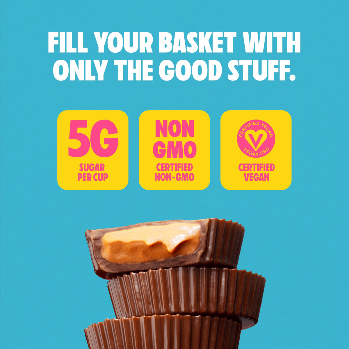 Unreal Dark Chocolate Easter Peanut Butter Cups | 5g Sugar | Certified Vegan, Gluten Free, Fair Trade, Non-GMO | No Sugar Alcohols or Soy | Easter