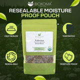 Biokoma Organic Valerian Dried Root 100g 3.55oz Cut Valeriana officinalis Herb Sleep Relax Support Resealable Moisture Proof Pouch USDA Organic Herbal