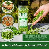 NPG Freeze-Dried Chives 2 Oz, Dehydrated Chopped Chives, Mild Onion Herb for Cooking, Soup, Ramen, Stir Fry & Garnish, Non-GMO, Gluten-Free Seasoning