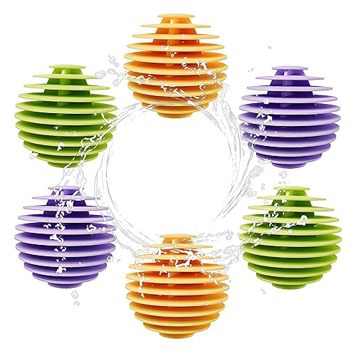 Reusable Dryer Balls Anti Static, 6 PCS Laundry Agitator Balls for Laundry, Non-Toxic Washing Balls Tangle Free for Washer, Softens Fabrics, Prevents