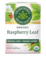 Traditional Medicinals Organic Raspberry Leaf Herbal Tea, Eases Menstrual Cramps & Supports Healthy Pregnancy, (Pack of 1) - 16 Tea Bags