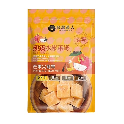 Cha Ren Fruit Tea Cubes - Mango and Dragon Flavor Drinks, Bagless, 4.9Oz / 140g