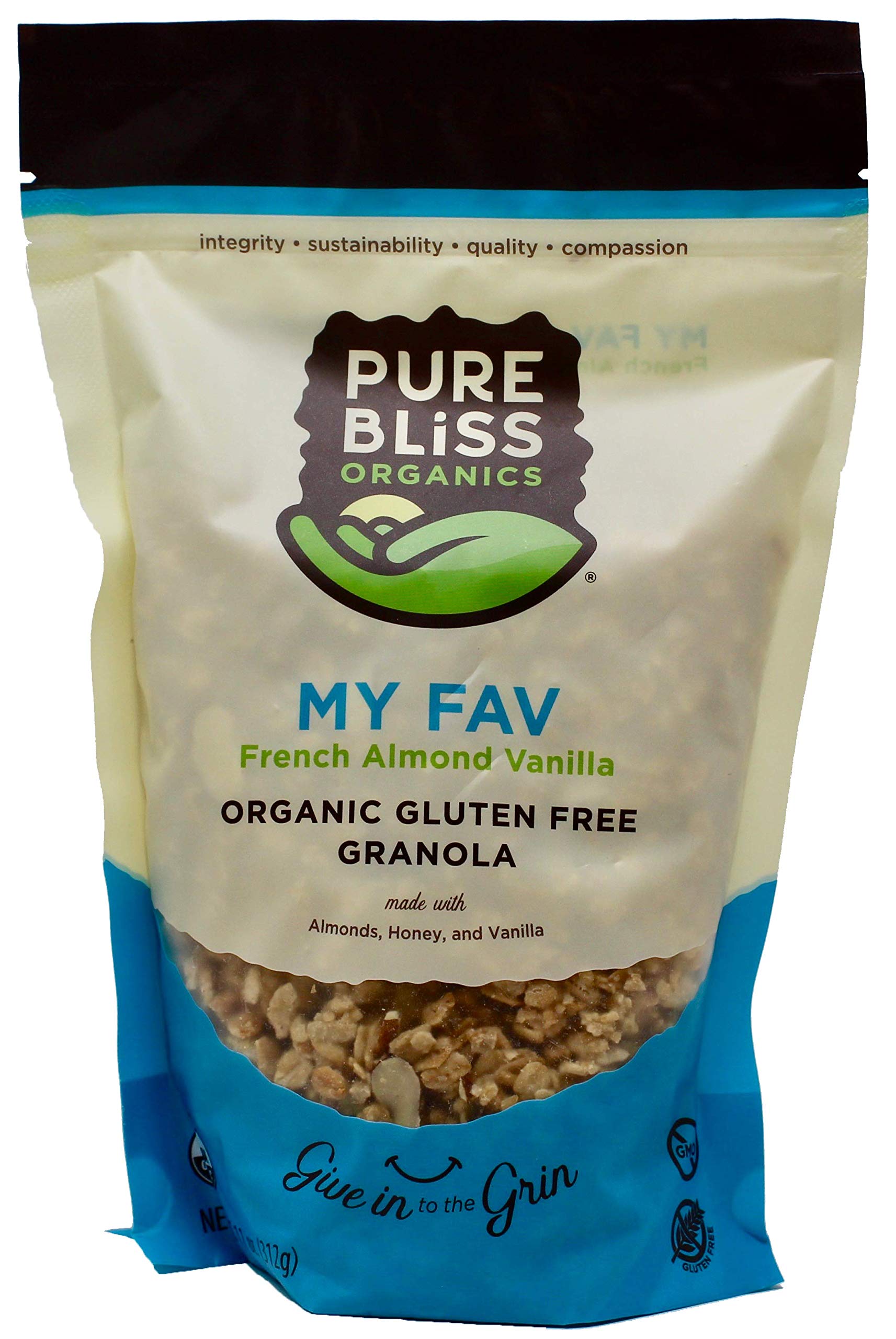 Pure Bliss Organics, My Fav Organic Granola (French Almond Vanilla) Pouch, 11 oz