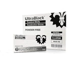 KingSeal UltraBlack X-LARGE Textured Medical Grade Nitrile Gloves, Black, Powder Free, 4 Mils - 4 Boxes of 100 Gloves by Weight (400 Count)