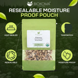Biokoma Organic Chicory Root 100g 3.55 oz Dried Cut Coffee Substitute USDA Organic Herbal Tea Caffeine-Free Digestive Health Resealable Moisture Proof