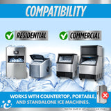 Oh Yuk Ice Machine Cleaner Descaler - Scale & Buildup Remover, Nickel-Safe Ice Maker Cleaning Solution, Compatible with GE nugget, Igloo & All