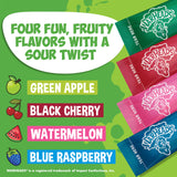 Warheads Singles To Go Sour Drink Mix, 30 Sticks, Variety Pack (Green Apple, Black Cherry, Watermelon, Blue Raspberry), Zero Sugar, Low Calorie