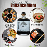 HAKU Smoked Shoyu Soy Sauce (375 ml) - Authentic Japanese Artisanal Umami Seasoning Sauce with Unique Smoky Flavor - Traditional Gourmet Dip Sauce