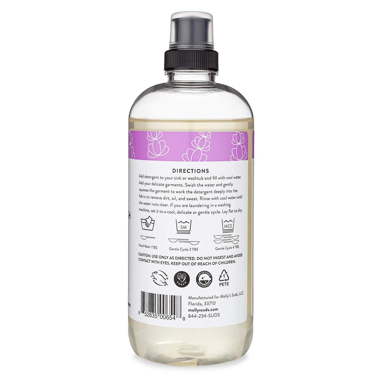 Molly's Suds Delicate Wash Liquid Laundry Soap | Clean, Simple Ingredients | Gently Removes Stains and Deodorizes | Lavender Scented, 16 fl oz