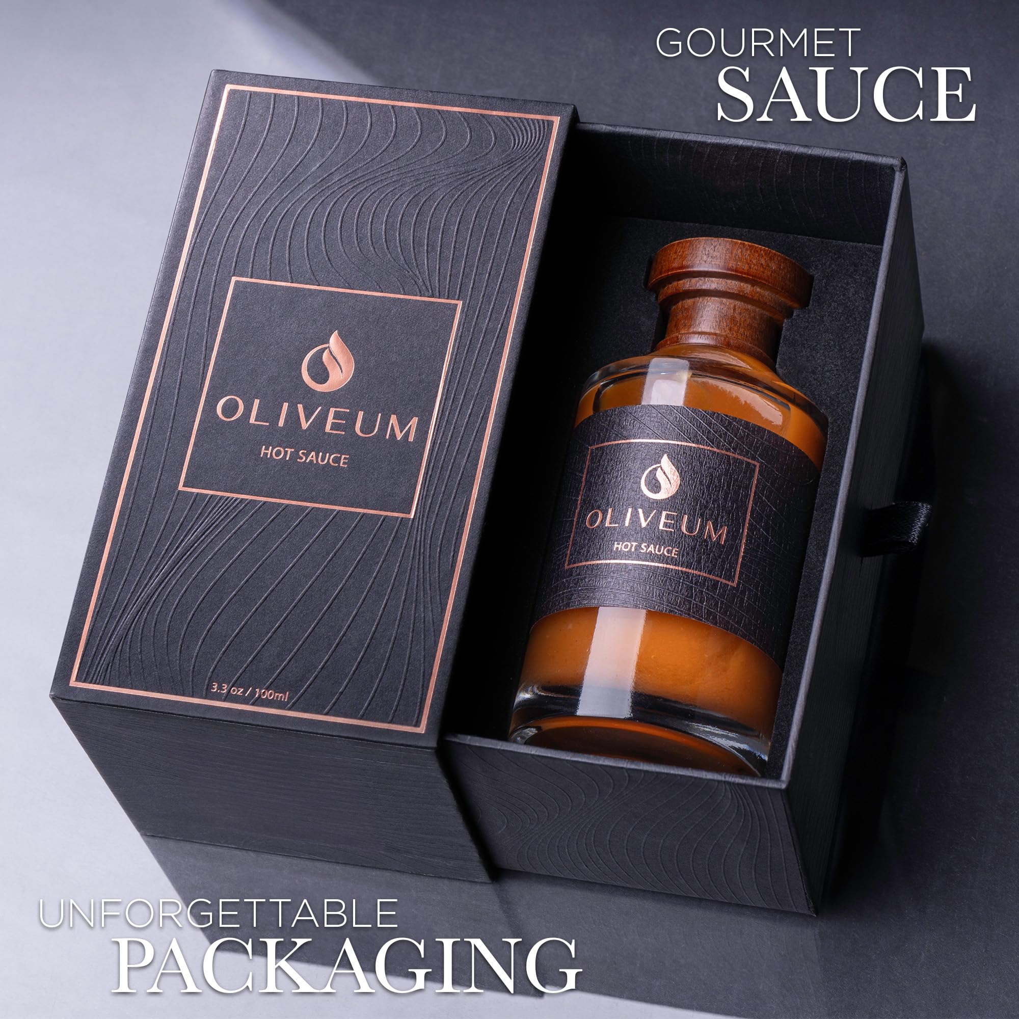 Oliveum Hot Sauce - Gourmet Medium Spice Habanero Peppers. Unique Spicy Salsa Flavor For BBQ, Mexican, Asian, Steak, Chili, Tacos, Buffalo, Wings