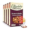 Olivia's Croutons Butter and Garlic Croutons for Salad, Soups & Stuffing - Made with Real Butter & Garlic - 5 ounce (Pack of 4)
