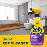Zep Shower Tub and Tile Cleaner 32 oz ZUSTT32 (Case of 4) -Eliminates Hard Water Stains and limescale